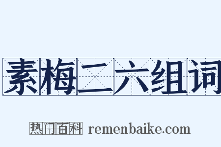 素梅二六组词是什么意思的图片